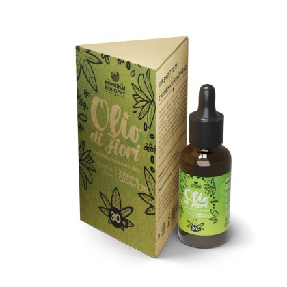 Ekskluzywny Olej do Wieczornego Wyciszenia – Włoskie Kwiatostany Konopi, CBDA i CBD – 30 ml