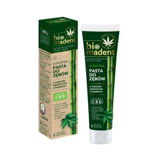 Oczyszczająco-Wzmacniająca Pasta do Zębów i Dziąseł – Olej Konopny, Węgiel Bambusowy i CBD – 100 ml