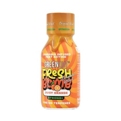 Ekskluzywny Shot Konopny Original Blend Strong+ (Juicy Orange) – Fire OG – 100 ml