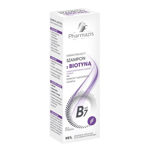 Wzmacniający Szampon przeciw Wypadaniu Włosów – Biotyna, Ekstrakt ze Skrzypu i Konopie – 400 ml