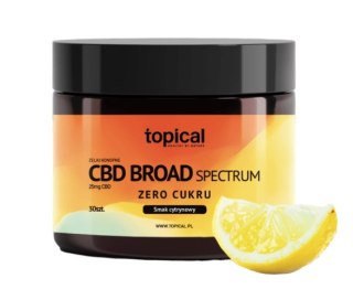 Żelki konopne BROAD SPECTRUM Bez Cukru – Ekstrakt CBD 25 mg (smak cytrynowy) – 30 szt.