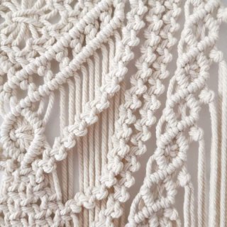 Makrama Wisząca na Ścianę - Styl Boho - 80 cm