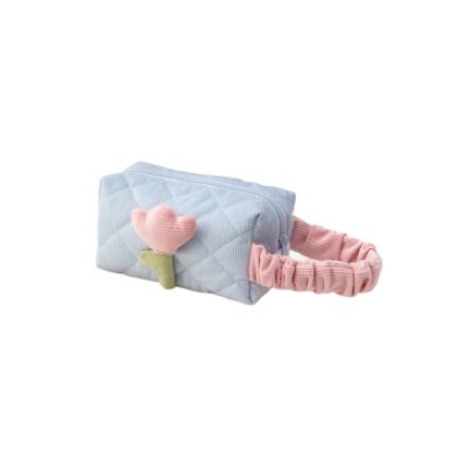 Organizer na Kosmetyki – Niebieski w Tulipany – 20x13 cm