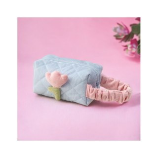 Organizer na Kosmetyki – Niebieski w Tulipany – 20x13 cm