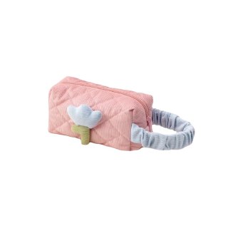 Organizer na Kosmetyki – Różowy w Tulipany – 20x13 cm