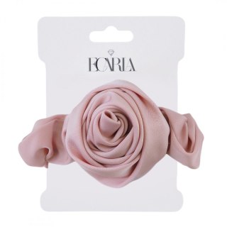 Gumka do Włosów – Różowa Frotka Luxe z Różą