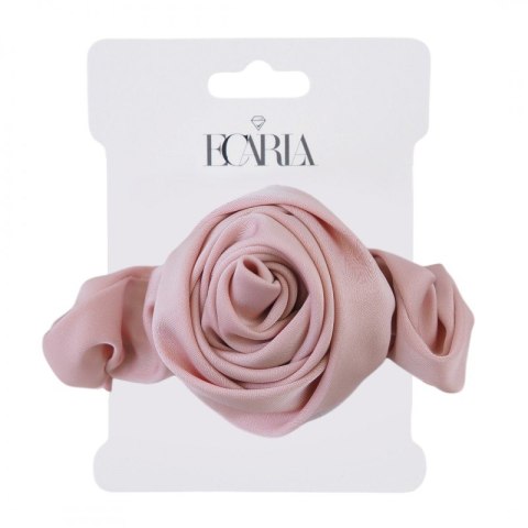 Gumka do Włosów – Różowa Frotka Luxe z Różą