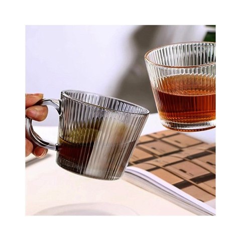 Ryflowana Szklanka – Grafit - 380 ml