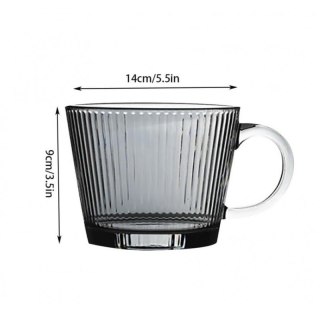 Ryflowana Szklanka – Grafit - 380 ml
