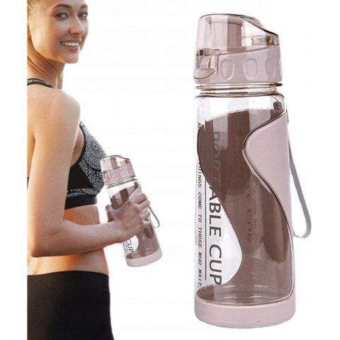 Butelka na Wodę - Sportowa Różowa 600 ml