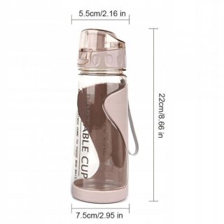 Butelka na Wodę - Sportowa Różowa 600 ml