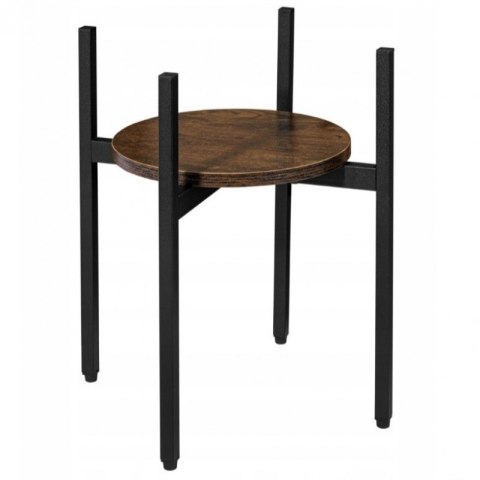 Kwietnik Loftowy - Drewno i Czerń - 41 cm