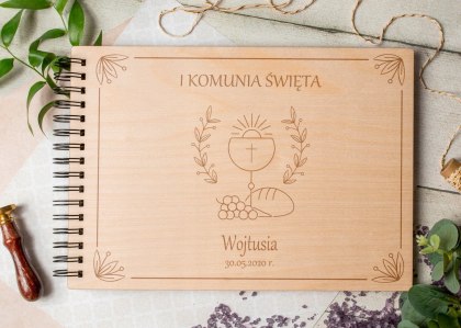 Album na Zdjęcia z Grawerem – Pierwsza Komunia – 22x16 cm