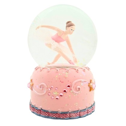 Pozytywka Baletnica w Szklanej Kuli – Różowa – Śr. 8 cm