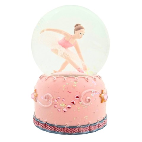 Pozytywka Baletnica w Szklanej Kuli – Różowa – Śr. 8 cm