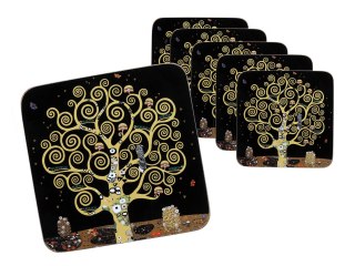 Podkładki Dekoracyjne Korkowe– Drzewo Życia (G. Klimt) – 10 x 10 cm