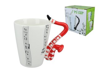 Kubek Porcelanowy - Saksofon - 400 ml