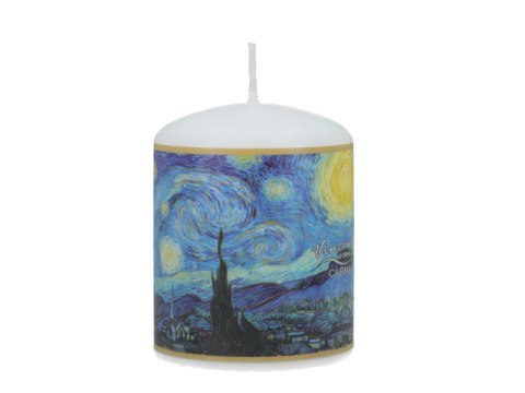 Świeca Dekoracyjna: Gwiaździsta Noc (V. van Gogh) – 9 x 7 cm