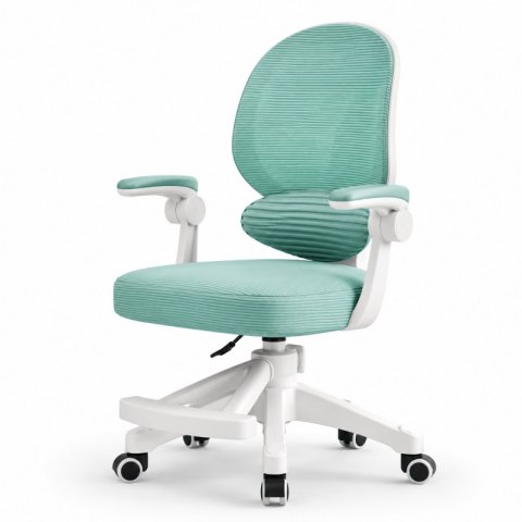 Fotel Obrotowy z Podnóżkiem KIDS MINT – Biało-Miętowy