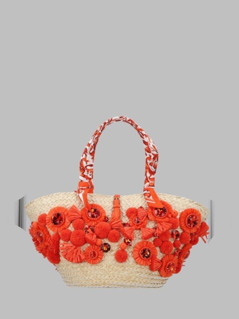Torba DOLCE & GABBANA - Coffa Capri z Haftem - Kremowa