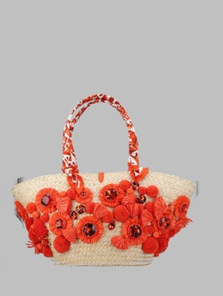 Torba DOLCE & GABBANA - Coffa Capri z Haftem - Kremowa