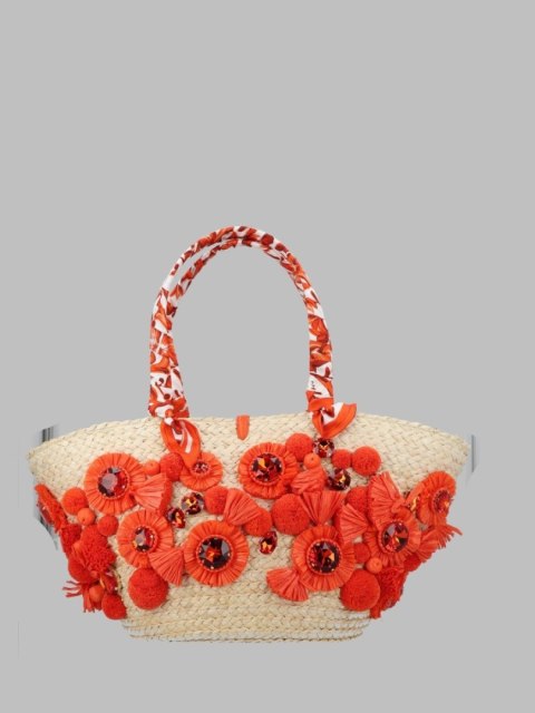 Torba DOLCE & GABBANA - Coffa Capri z Haftem - Kremowa