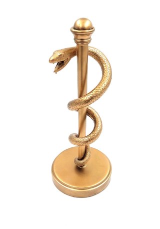 Rzeźba Dekoracyjna Laska Eskulapa – Symbol Medycyny - 30 cm