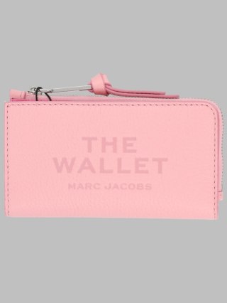 Portfel MARC JACOBS The Leather Slim Wallet - Różowy - 14 x 8 cm