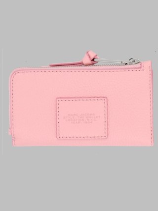Portfel MARC JACOBS The Leather Slim Wallet - Różowy - 14 x 8 cm