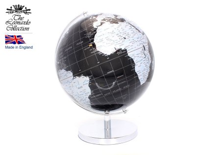 Globus Dekoracyjny Black & Silver - wys. 34 cm