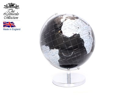 Globus Dekoracyjny Black & Silver - wys. 19 cm