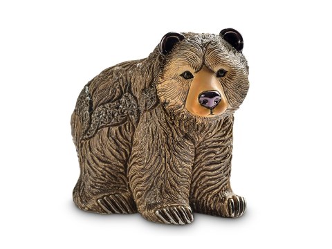 Rzeźba Dekoracyjna - Niedźwiedź Grizzly - 7x7 cm