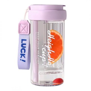 Butelka na wodę - z koszyczkiem i słomką 600 ml