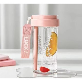 Butelka na wodę - z koszyczkiem i słomką 600 ml
