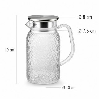 Dzbanek ze Szkła Borokrzemowego z Pokrywką i Sitkiem – 1000 ml