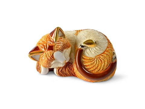 Rzeźba Dekoracyjna - Śpiący Kot - 12x8 cm