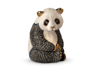 Rzeźba Dekoracyjna - Siedząca Panda - 8x10 cm