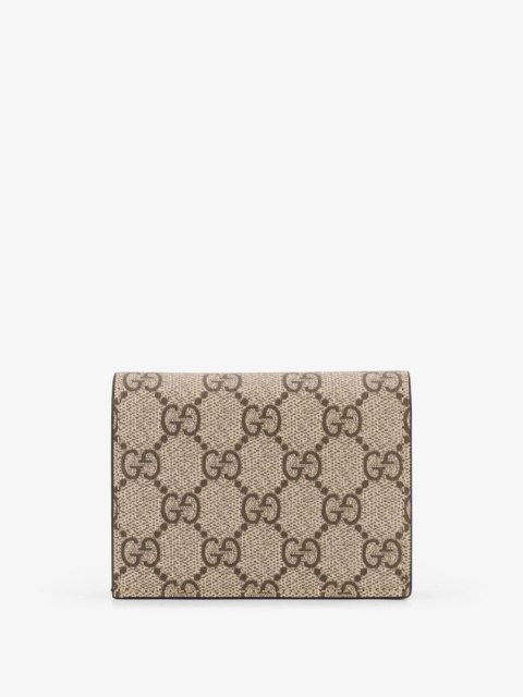 Portfel GUCCI GG Supreme - Brązowy - 11 x 8 cm