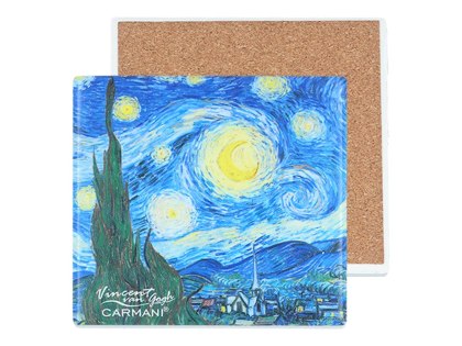 Podkładka Ceramiczna - Gwiaździsta Noc (V. van Gogh) - 11 x 11 cm