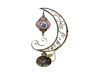 Lampa Stołowa z Wielokolorowym Kloszem - 38 x 58 cm