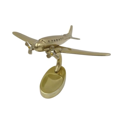 Model Samolotu Dwusilnikowego – Podniebna Elegancja – Złoto – 29 cm