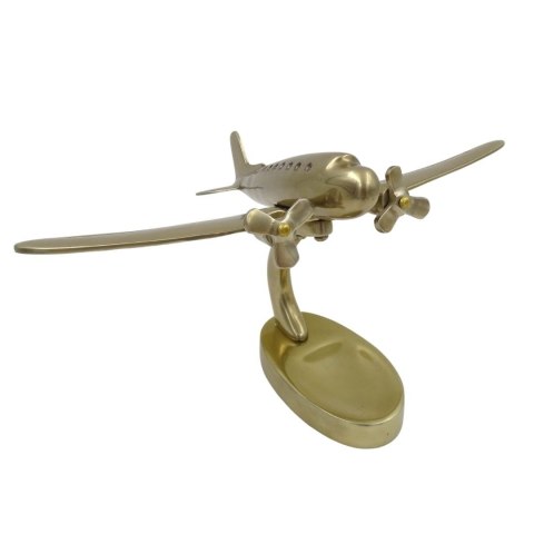Model Samolotu Dwusilnikowego – Podniebna Elegancja – Złoto – 29 cm