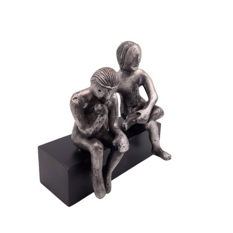 Rzeźba Dekoracyjna na Drewnianej Podstawie – Znak Zodiaku Bliźnięta – Wys. 18 cm