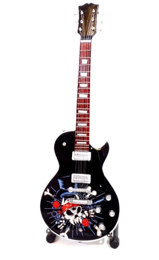 Miniaturowa Gitara z Drewna Mahoniowego – Motyw Stadionowy Wirtuoz – Skala 1:4
