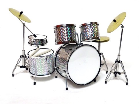 Miniaturowa Perkusja – Motyw Srebrny Chrom – Skala 1:5