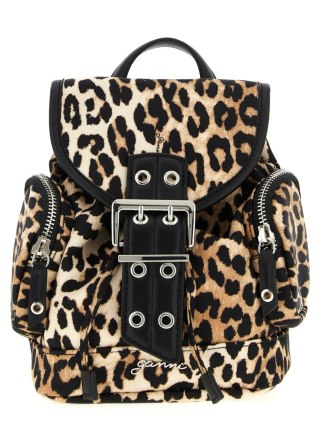 Plecak GANNI - Bucky - Wzór Animalier