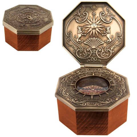 Kompas Magnetyczny z Systemem Cardana w Drewnianej Obudowie – Średnica 10 cm