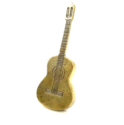Rzeźba Wizerunkowa: Aluminiowa Złota Gitara – 25 cm