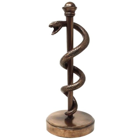 Rzeźba Dekoracyjna Laska Eskulapa – Symbol Medycyny – 30 cm