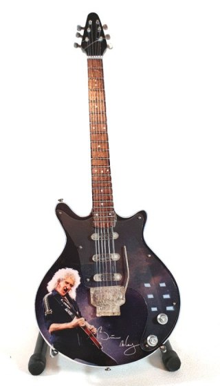 Miniaturowa Gitara z Drewna Mahoniowego – Motyw Królewska Legenda – Skala 1:4